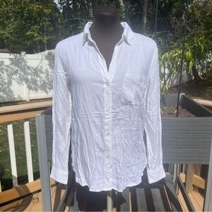 Rails Women’s Hunter Ivory Check Button Down Shirt Size S White Windowpane